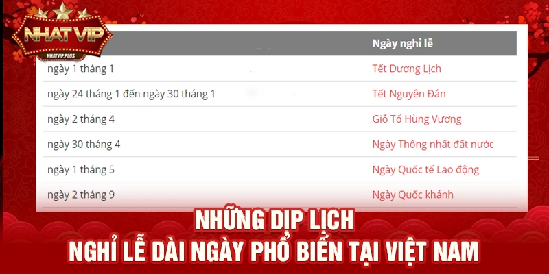 Lịch nghỉ lễ dài ngày – Cơ Hội Vàng Cho Giải Trí Và Trải Nghiệm Cùng Nền Tảng Trực Tuyến
